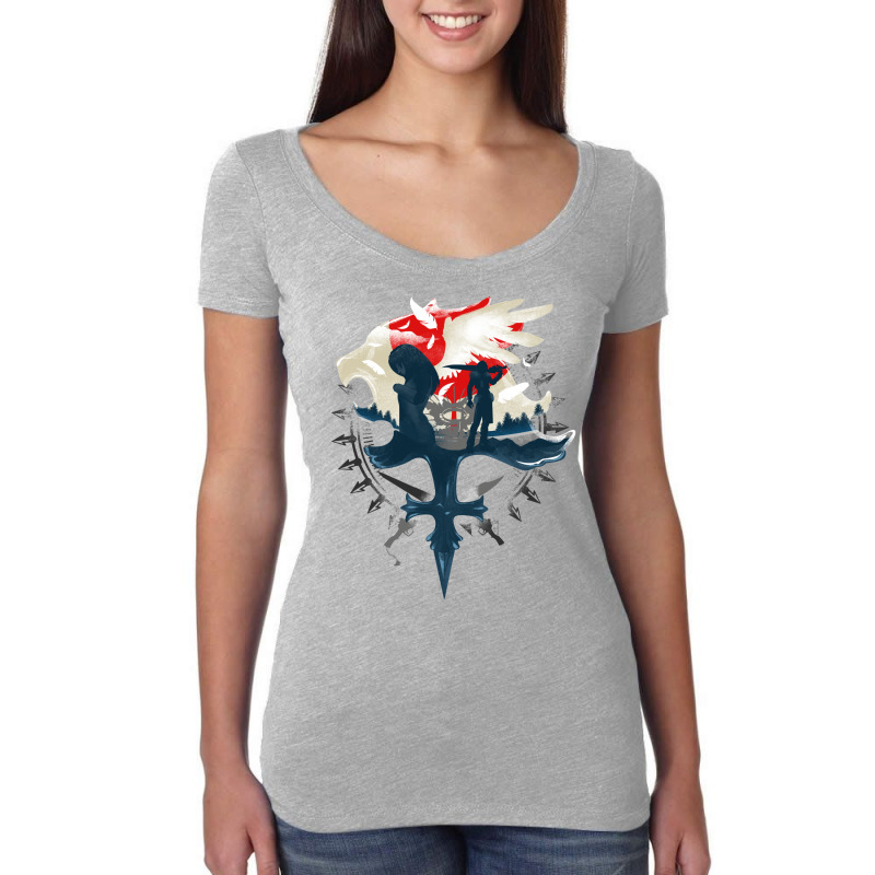 Final Fantasy Viii   Gunblades And Angels Women's Triblend Scoop T-shirt by togkszosimed | Artistshot