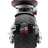 I Didn't Go To Har-vard I Went To Fort-hood Soldier Lover Motorcycle License Plate | Artistshot