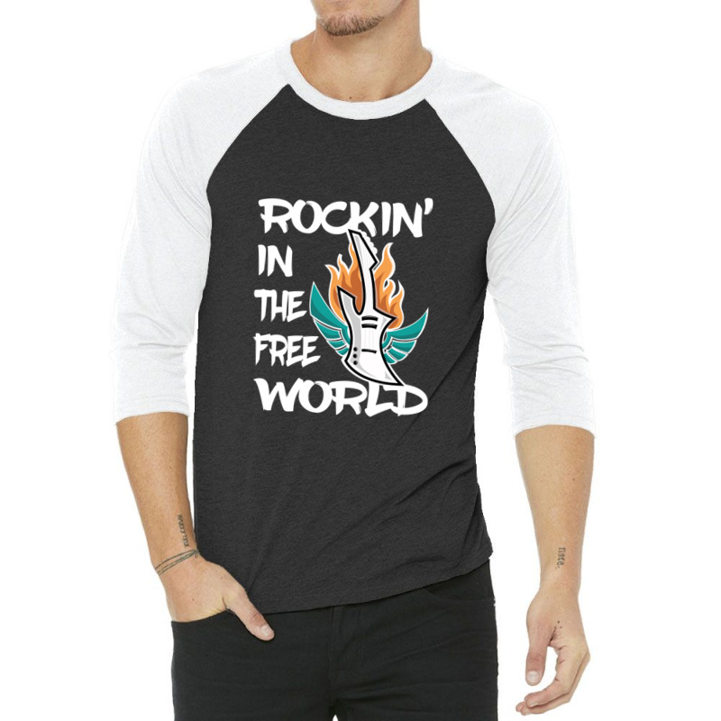 Rockin' In The Free World 3/4 Sleeve Shirt | Artistshot