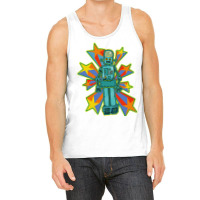 Super Cool Blue Robot With Shooting Stars Tank Top | Artistshot