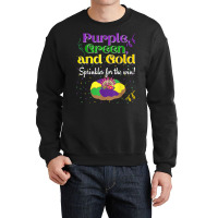 Purple Green Sprinkles For Win King Cake Mardi Gras T Shirt Crewneck Sweatshirt | Artistshot