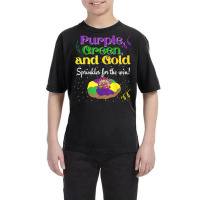 Purple Green Sprinkles For Win King Cake Mardi Gras T Shirt Youth Tee | Artistshot