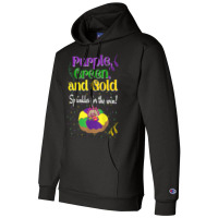 Purple Green Sprinkles For Win King Cake Mardi Gras T Shirt Champion Hoodie | Artistshot