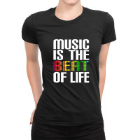 Music Is The Beat Of Life Novelty Gifts. 1 Ladies Fitted T-shirt | Artistshot