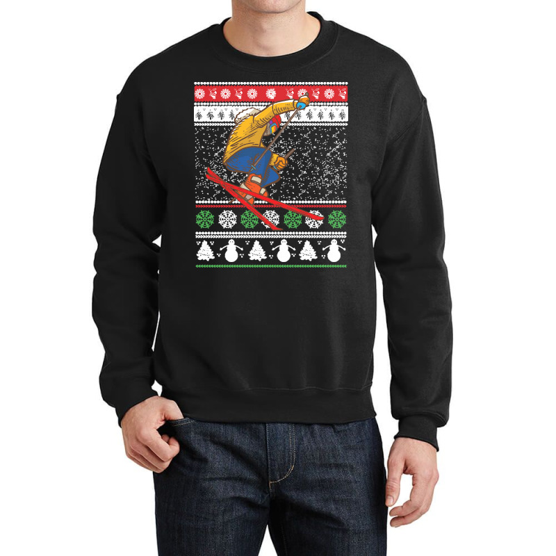 Skiing T  Shirt Skiing Ugly Christmas T  Shirt Crewneck Sweatshirt | Artistshot