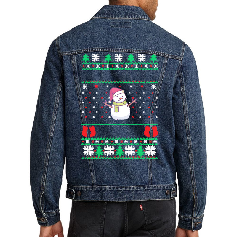 Snowman T  Shirt Snowman Ugly Christmas T  Shirt Men Denim Jacket | Artistshot