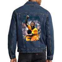 Pelé Rip 2022 Brazil Men Denim Jacket | Artistshot