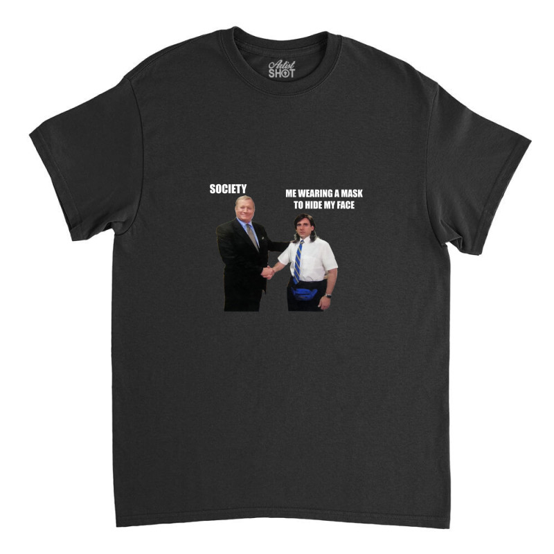 The Office Handshake Meme (pandemic Edition) .png Classic T-shirt | Artistshot