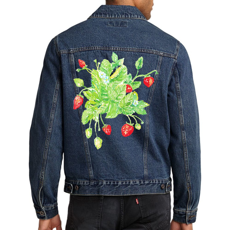 Strawberry Kitchen Decor T  Shirt Strawberry Kitchen Decor Men Denim Jacket | Artistshot