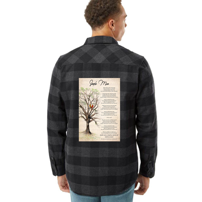 Simple Man Lyrics Poster7 Flannel Shirt | Artistshot