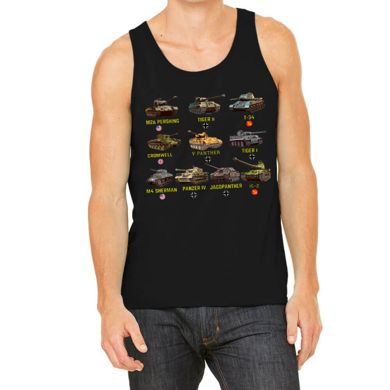 Top Ten Best Ww2 Tanks M4 Sherman Panzer Iv Tiger Ii T-34 Tank Top by JennetteMichelleBrink | Artistshot