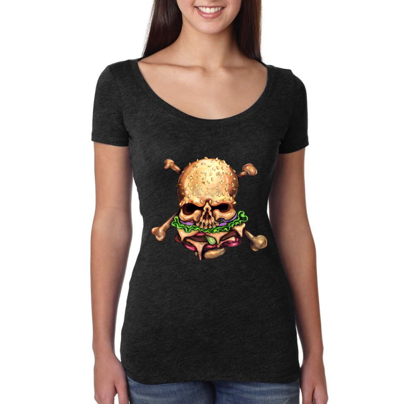 H Is For Hazardous Hamburgers Women's Triblend Scoop T-shirt | Artistshot