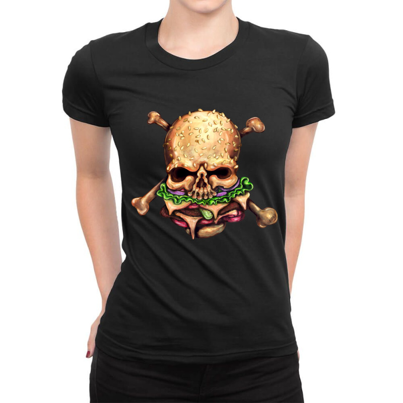 H Is For Hazardous Hamburgers Ladies Fitted T-shirt | Artistshot