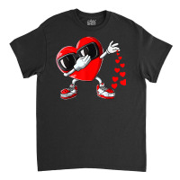 Cute Dabbing Heart And Salting Boys Funny Valentines Day T Shirt Classic T-shirt | Artistshot