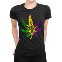 Funny Marijuana Smoker Mardi Gras Carnival Party Parade T Shirt Ladies Fitted T-shirt | Artistshot