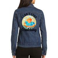 Womens Lottery I Can't Stop Scratching Scratch Off Lotter Men Women V Ladies Denim Jacket | Artistshot