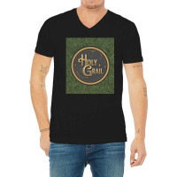 Artistshot Hot Trend Holy Grail Ancient Black Knight Goth Gothic Art G V-neck Tee | Artistshot