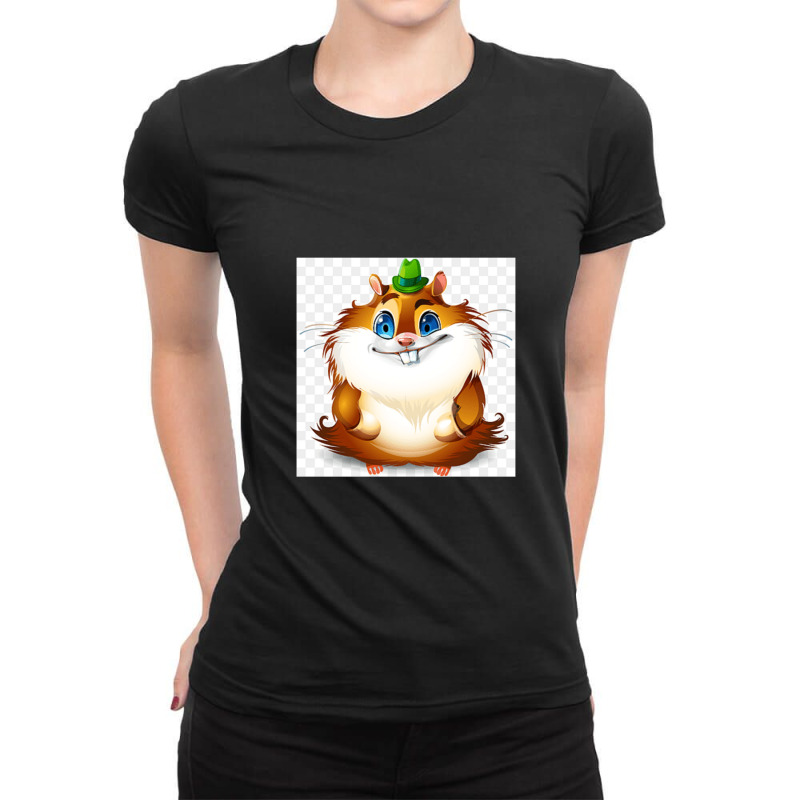 Facetime Hamster Ladies Fitted T-Shirt by GregoryHoneycutt | Artistshot