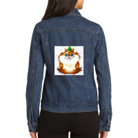 Facetime Hamster Ladies Denim Jacket | Artistshot