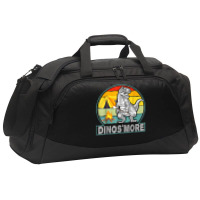 Funny Dinos'more Camping Dinosaur Camp Smore Dino Campfire T Shirt Active Duffel | Artistshot