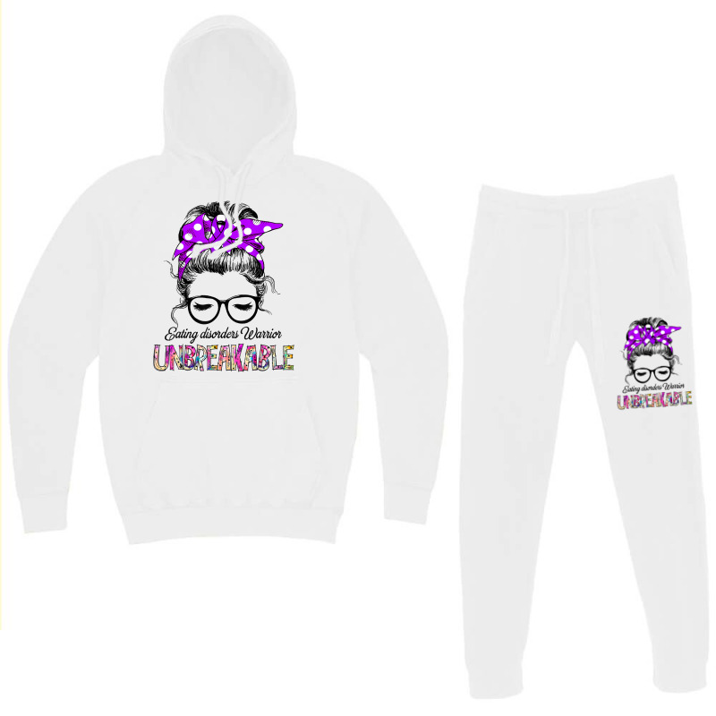 Eating Disorders Warrior Ribbon Unbreakable T Shirt Hoodie & Jogger set by ald1heberts | Artistshot