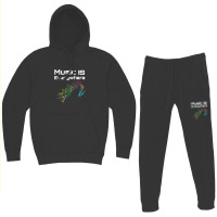 Music Is Everywhere  Funny On Demand Hoodie & Jogger Set | Artistshot