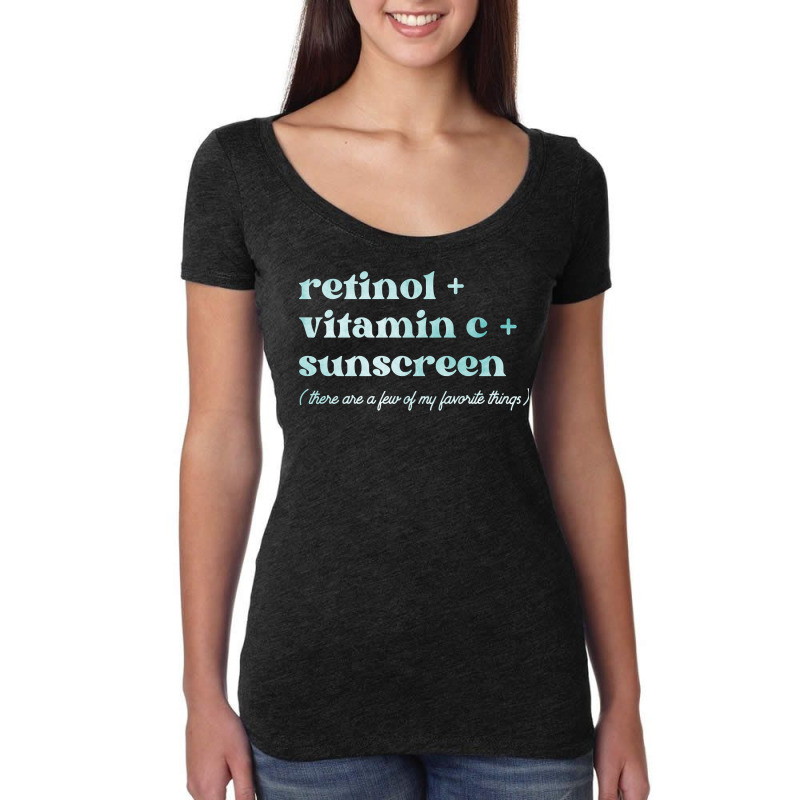 Retinol Vitamin C And Sunscreen Aesthetic Esthetician Nurse Pullover H Women's Triblend Scoop T-shirt | Artistshot