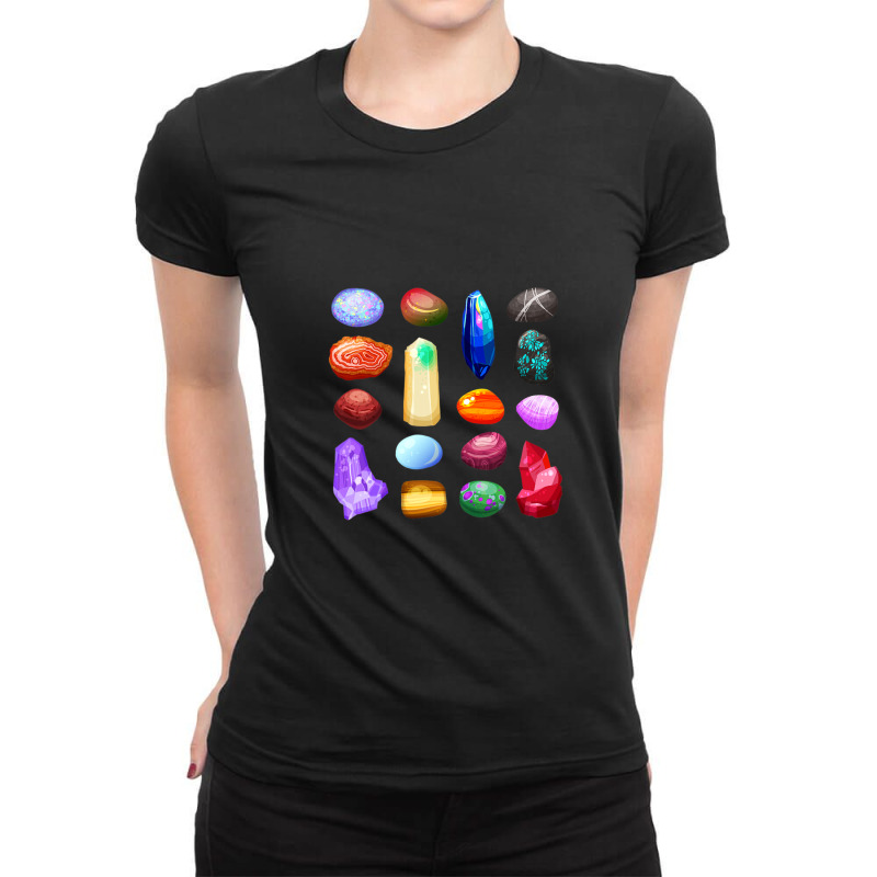 Ores Minerals Gems And Crystals Rock Collecting Ladies Fitted T-Shirt by JustinWinecoff | Artistshot