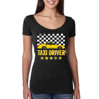 Taxi Cab Driver Vintage Checker Gift Tee For Dads & Kids T Shirt Women's Triblend Scoop T-shirt | Artistshot