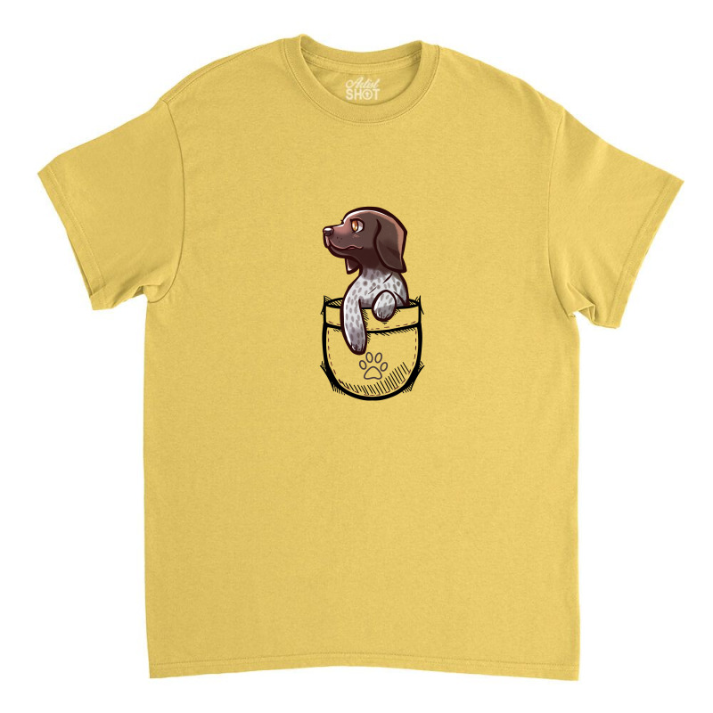 Pocket Cute German Shorthair Pointer Dog Classic T-shirt | Artistshot