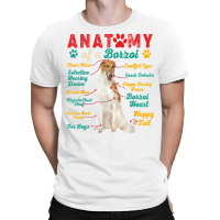 Vintage Anatomy Of A Borzoi Clever Soulful Happy Tails T Shirt T-shirt | Artistshot