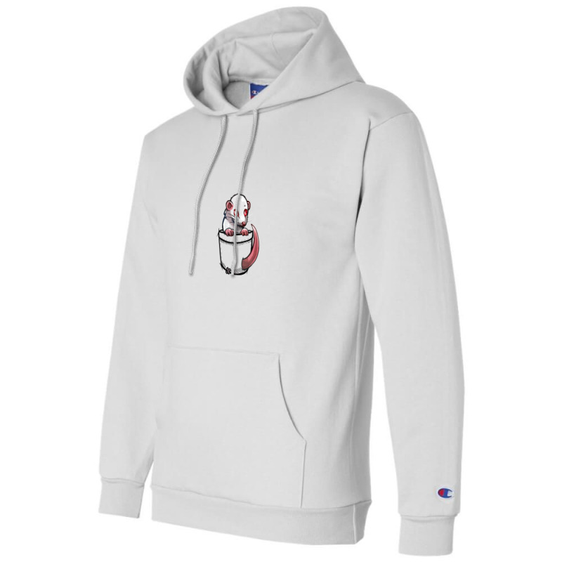 Pocket Albino White Rat Champion Hoodie | Artistshot