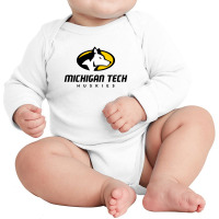 Michigan Tech Huskies Long Sleeve Baby Bodysuit | Artistshot