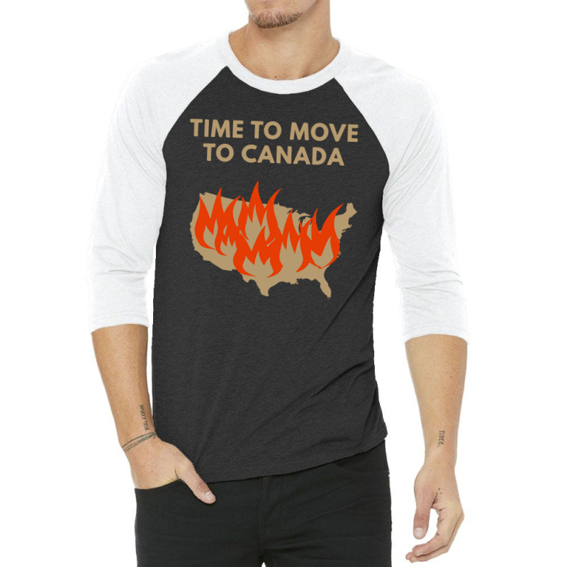 Time To Move To Canada Anti 3/4 Sleeve Shirt by dudi2 | Artistshot