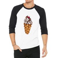 Bubble Waffle Ice Cream 3/4 Sleeve Shirt | Artistshot