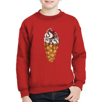 Bubble Waffle Ice Cream Youth Sweatshirt | Artistshot