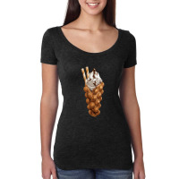 Bubble Waffle Ice Cream Women's Triblend Scoop T-shirt | Artistshot