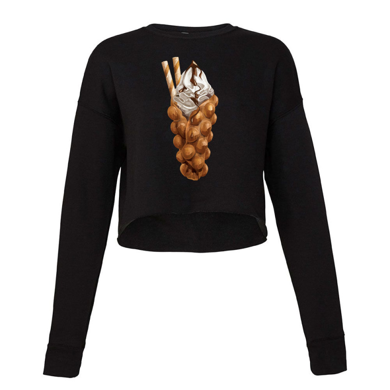 Bubble Waffle Ice Cream Cropped Sweater by semartahu | Artistshot