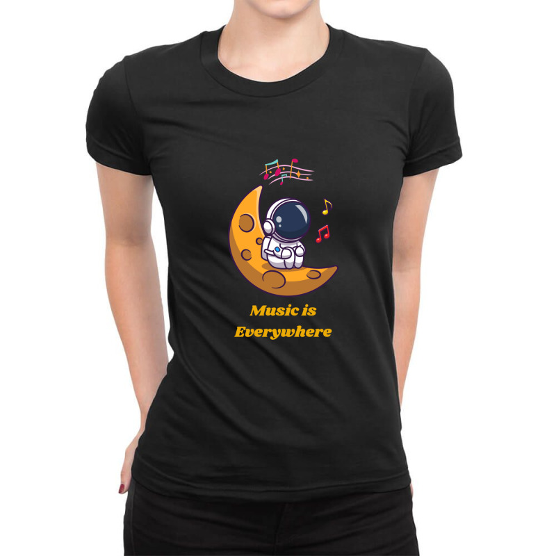 Music Is Everywhere .png Ladies Fitted T-Shirt by PamzieAdams | Artistshot