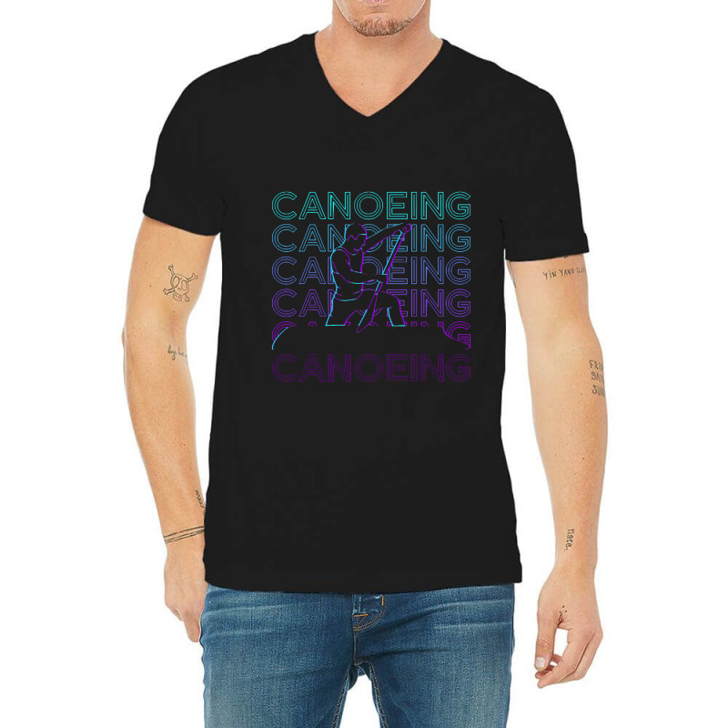 Canoeing V-neck Tee | Artistshot