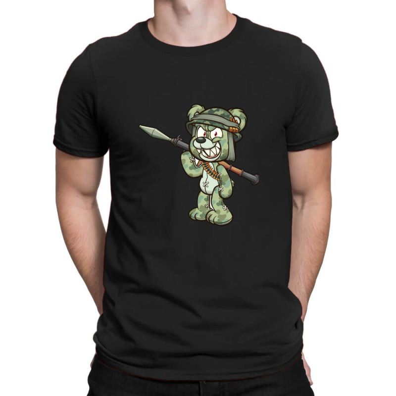 Cartoon Soldier Bear T-shirt | Artistshot