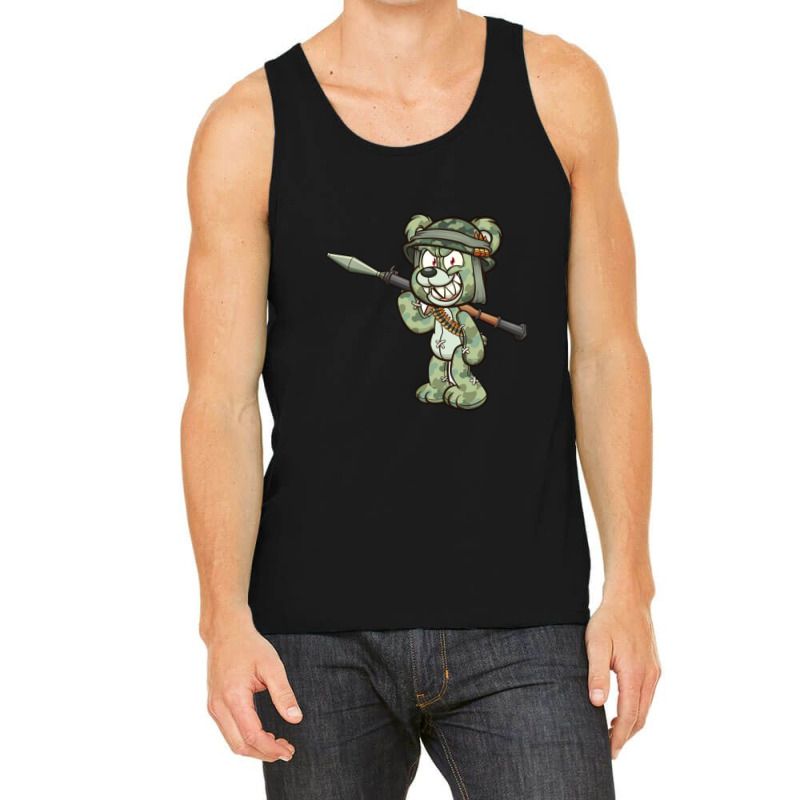 Cartoon Soldier Bear Tank Top | Artistshot