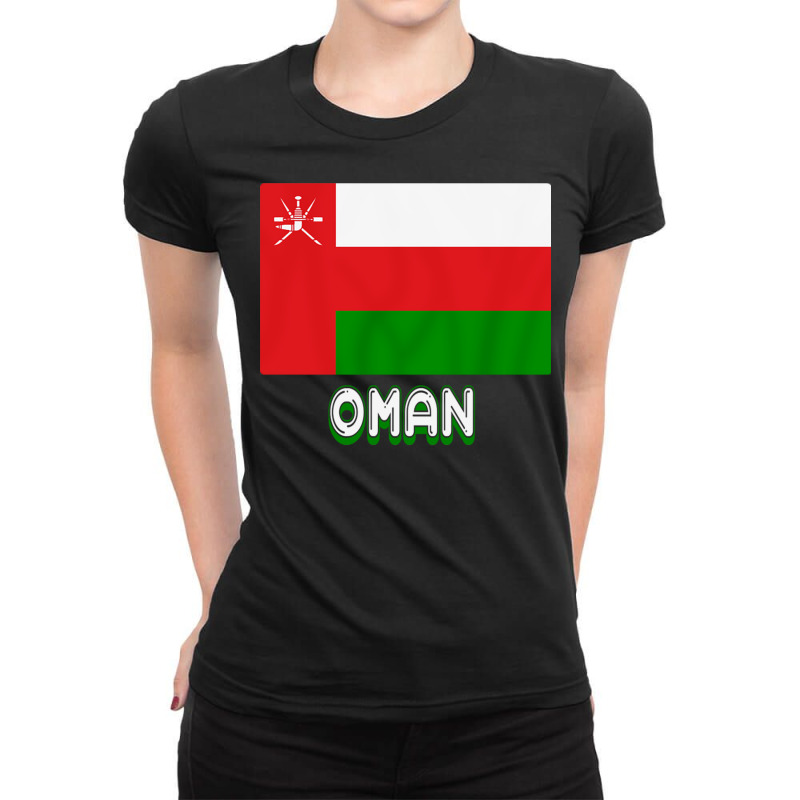 Oman Flag Ladies Fitted T-Shirt by Atep | Artistshot