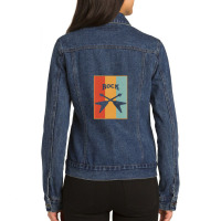 Rock Music Rock Guitar Instrument Music Ladies Denim Jacket | Artistshot