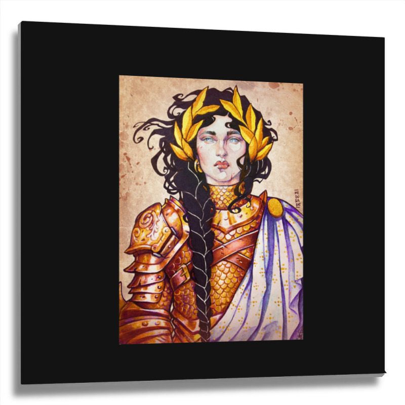 Warrior Women Paladin Art Print Metal Print Square | Artistshot