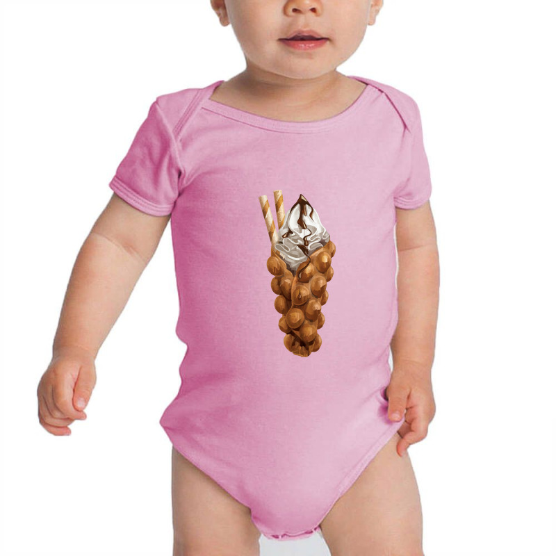 Eggette Bubble Waffle Vanilla Ice Cream,egg Bubble Waffle Van Baby Bodysuit by marinah | Artistshot