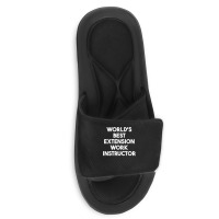 World's Best Extension Work Instructor T Shirt Slide Sandal | Artistshot