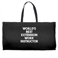 World's Best Extension Work Instructor T Shirt Weekender Totes | Artistshot