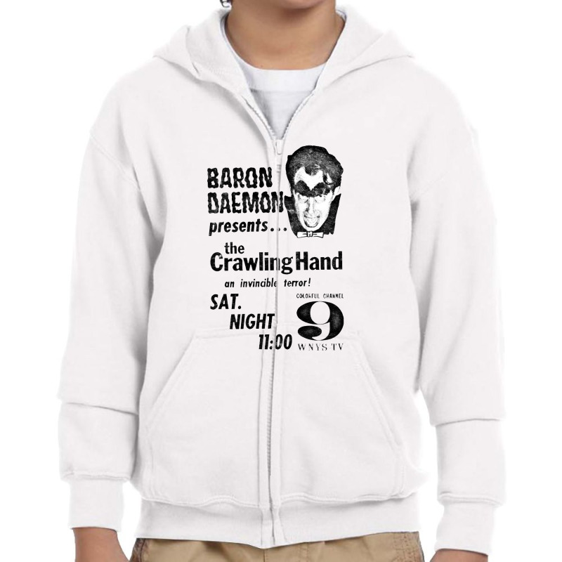 The Crawling Hand Youth Zipper Hoodie by rayangid | Artistshot