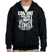 Combat Engineer Usa Military Sapper Youth Zipper Hoodie | Artistshot